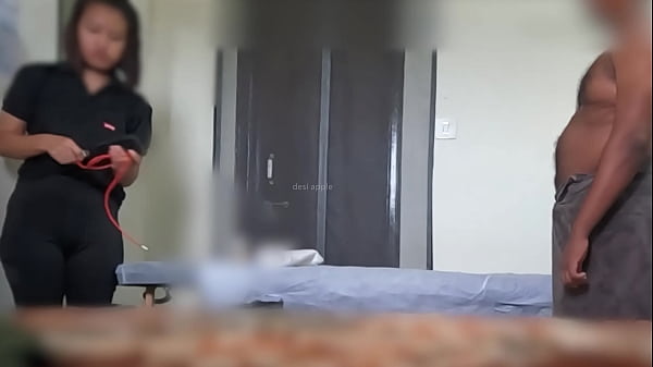 Image Angry spa girl finally got convinced to do handjob