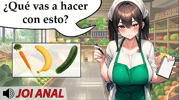 Image JOI Anal con frutas. La frutera te ha pillado y ahora quiere ayudarte. Voz espa&ntilde_ola.