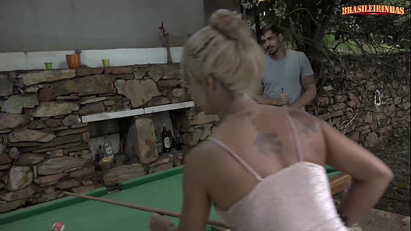 Image HOT BUSTY BLONDE FUCKED AT THE POOL TABLE