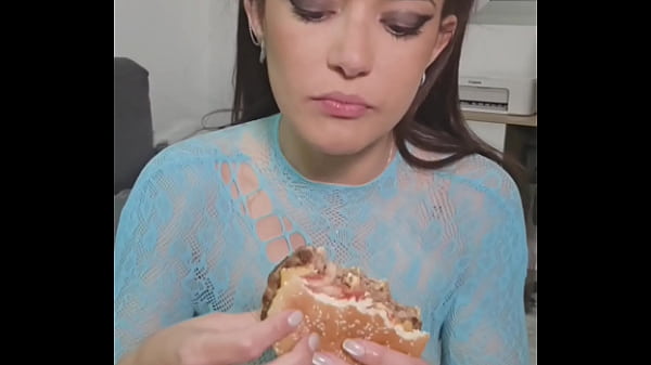 Image Playing with Junk Food Between My Mouth and My Hair