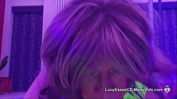 Image UV Glow threesome with femdom pegging and big cock blowjob