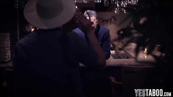 Image Petite bartender seduces and fucks married big dick boss at work