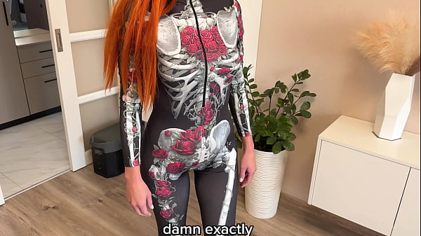 Image Relaxing StepSister With Sex Before Meeting Her Boyfriend on Halloween Night - Russian Amateur with Conversation and English Subtitles