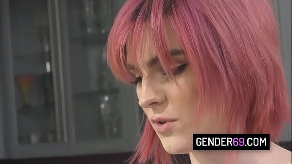 Image Redhead trans teen Jean Hollywood anal fucked by her black coach
