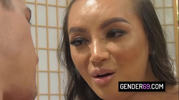 Image Asian tranny teen Adrea Zhay gives a blowjob and gets analed misonary