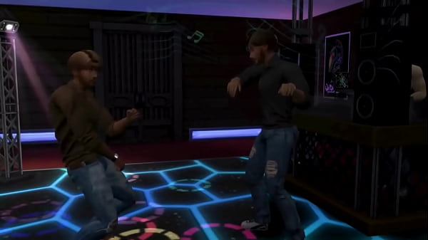 Image Hunky Sims 4 - Sweaty and hot gay couple sex in the night club (blowjob, bareback, and cumshot)