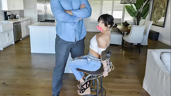Image Petite Black-Haired Teen Busted and Bangs Her Way Out