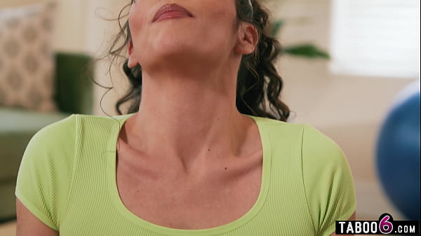 Image Yoga MILF lesbians strapon double penetration fuck after session