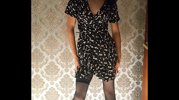 Image Sexy sissy Eva Groth in stockings rides big toy