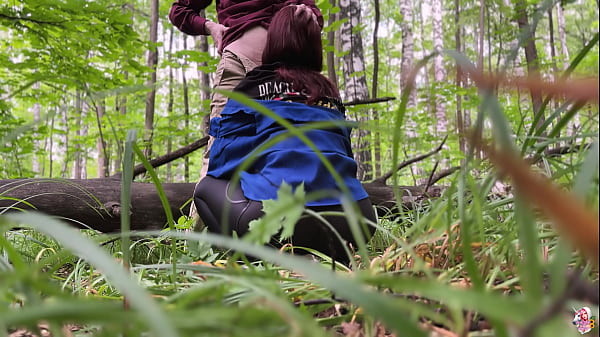 Image Busty Babe In Leggings Gives Risky Blowjob And Gets Facial In The Forest
