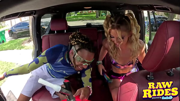 Image Blonde Raver Sucks And Fucks Black Boyfriends' Cock In Ride Share BBC