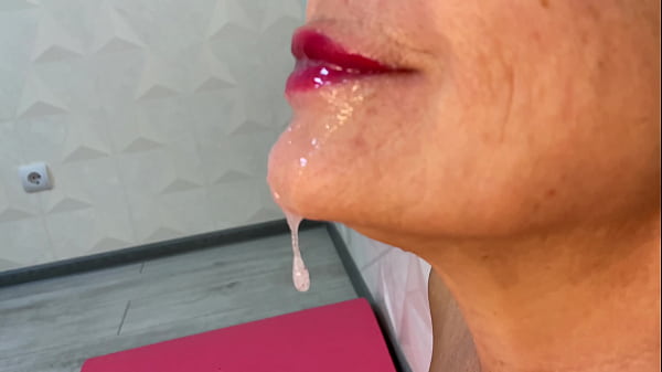 Image Fast deep throat to empty balls right in stepmoms mouth .