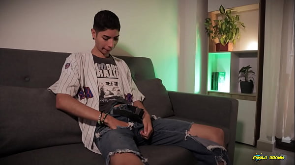 Image Skinny Twink Magic C Jerking His Big Cock After College And Eating His Own Cum