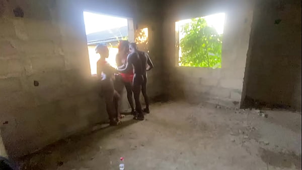 Image husband fucking his wife and his side chick inside uncompleted building