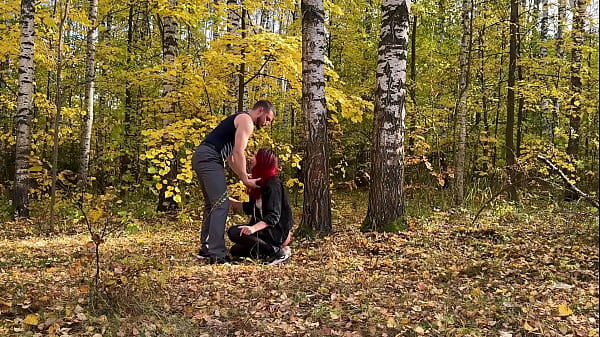 Image Spanked and fucked in the autumn forest: student gets what she deserves