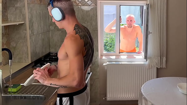 Image A hot neighbor climbed into the window and fucked a guy hard