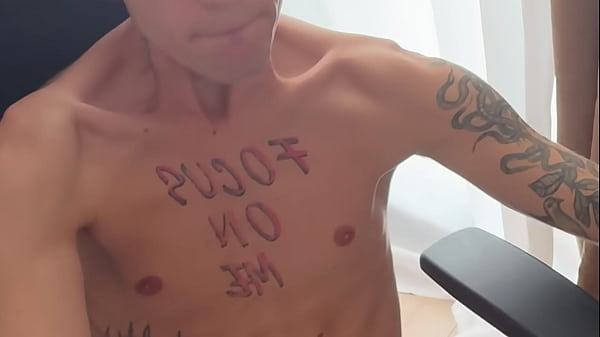 Image #46 Part 1 Twink waits on his knees for a guy with a big dick, blowjob, anal, and cum