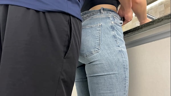 Image Cumming in my Maid's Big Ass with Jeans while she was Washing Dishes in the Kitchen (FREE USE)
