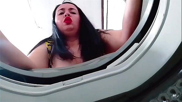Image Stepmother trapped in the washing machine gets fucked hard.