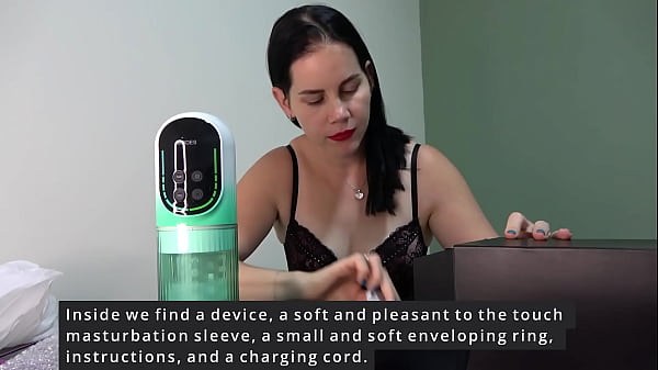 Image Anna unboxes tests XSpaceCup masturbator and gives footjob
