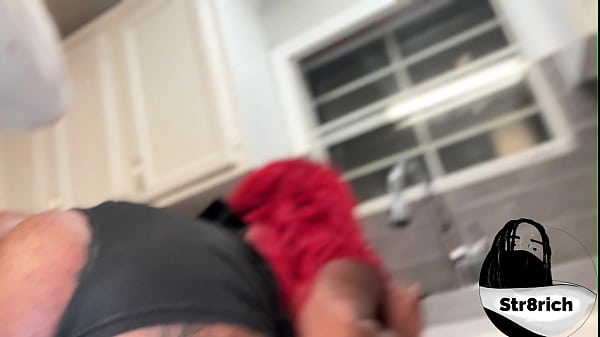 Image Str8rich fucking sexy red head Ebony teen in the ass at wild Halloween party in Atlanta