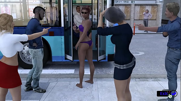 Image An exhibitionist girl undressed in public. Hentai Game: Kink Maker