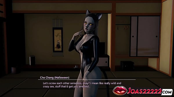 Image Sexy Halloween Black Cat Cosplay Girl Rule34 &ndash_ Wet Pussy Fingering, Cunnilingus & Double Penetration With Vibrators Squirt