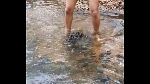 Image me showing off and masturbating with a dildo in my ass in the forest