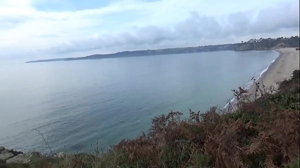 Image Stripped on a holiday cliff walk