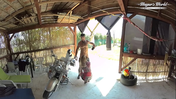 Image Regina Gold On Motorcycle