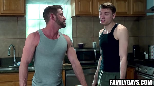Image Hot step daddy taking care of step son's hard on