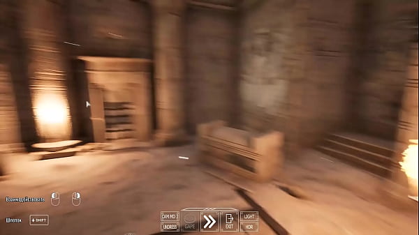 Image Lara rides a huge dildo she found in an abandoned tomb.