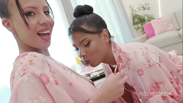 Image The Puke Geisha's starring Elisa Santos and Ob Slave a Intense Scene Doing Anal, Drinking and Piss