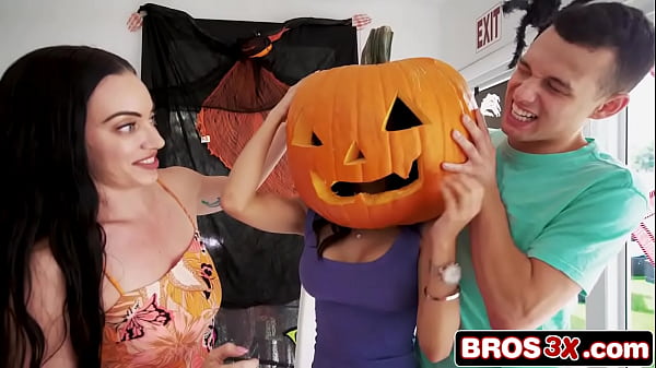 Image Halloween Horror Turns Hot as Son Drills Pumpkin-Clad MILF