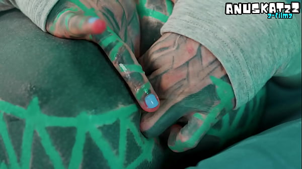 Image Skinny Tattooed Slut's Anal Masturbation: Fingering and Toys Stretch Her Tight Asshole