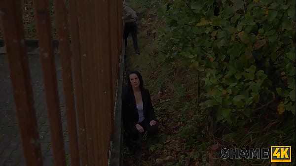 Image SHAME4K. Street whore Texas Patti went all the way behind a fence and continued to fuck a young stud