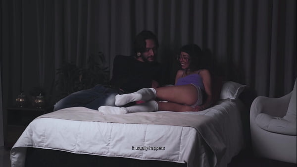 Image The bum boyfriend climbs through the window and fucks the petite girl while her parents are asleep