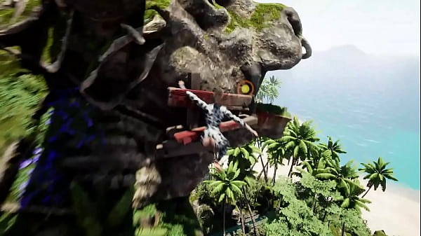 Image Lara Croft learns to climb rocks and huge cocks. Game