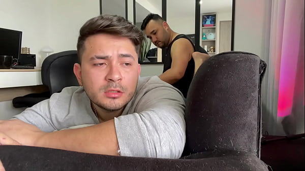 Image Young Latinos have hard sex when they are alone at home. Young man with a big ass is fucked by his best friend when they are alone at home.