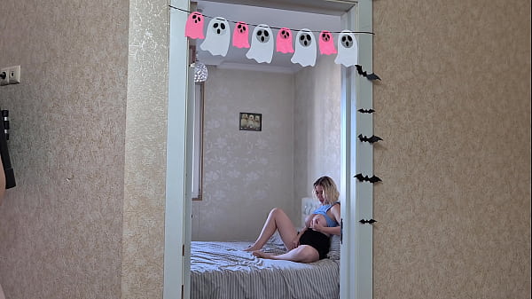 Image Caught My Step Sister Playing With Her Pussy &ndash_ Ended Up Cumming Together. Halloween 2025