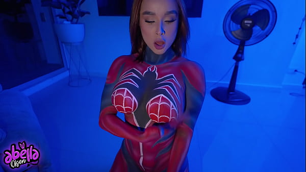 Image Hot SPIDERWOMAN FUCKS her fan and ride him until he CUMS!