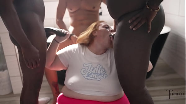 Image SSBBW JULIE GINGER GETS HER FACE FUCKED HARD IN BBC BLOWBANG