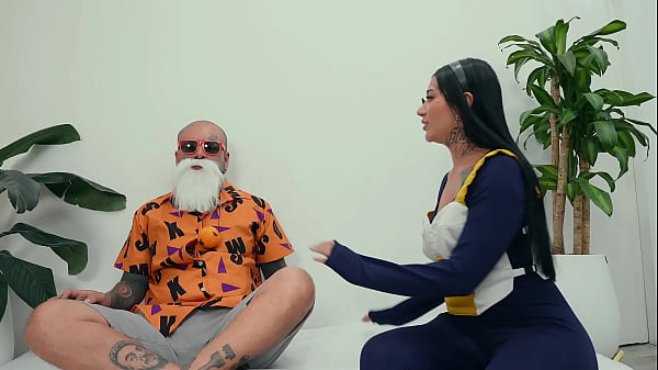 Image Veguetta ends up riding Master Roshi's hard cock and swallows all his cum - LA ROLA
