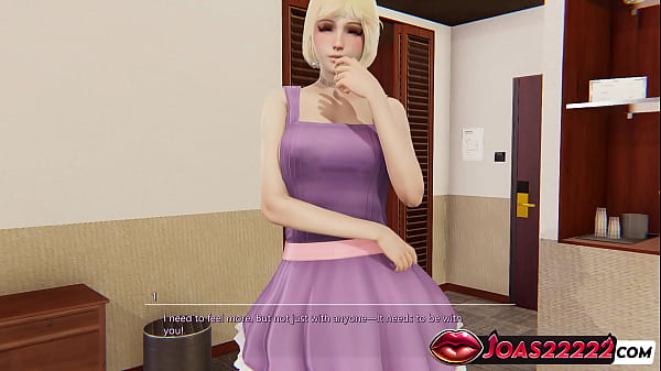 Image 3D Hentai Animation Sexy Blonde with Blue Eyes in Stockings - Wet Pussy Licking & Rimjob