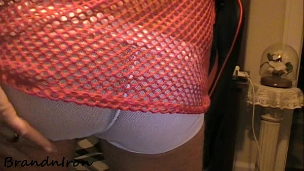 Image Cumming in my Mesh Briefs