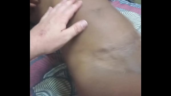 Image Black girl sensual touched by white man , shows of her black pussy