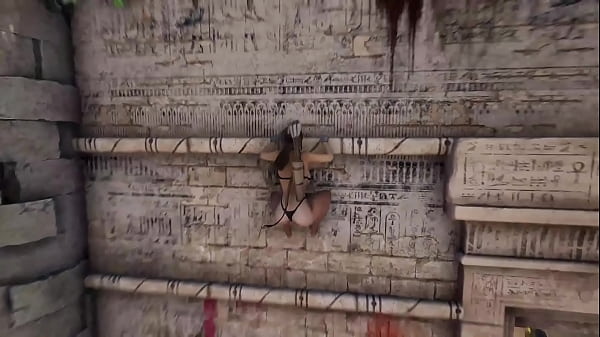 Image An awakened statue in a tomb destroys Lara Croft's ass and pussy. 3D Animated