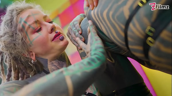 Image Heavy Tattooed Lesbians riding big Toys - ANAL, ATM, Fatnasy Dildos - Alt-girls, punk, goth, hippie and split tongue