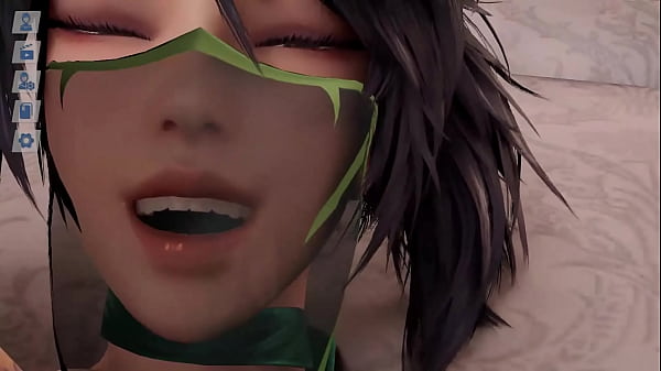 Image Akali from League of Legends gets double penetrated and cum in her holes. Hentai Game 3D Animation