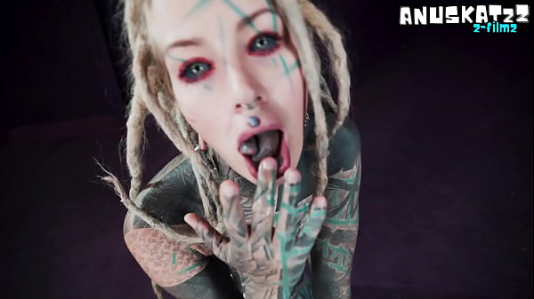 Image TATTOO PIERCED alt girl gives SLOPPY BJ and gets ANAL fucked